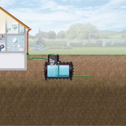 4rain Mono Retentionszisterne Erdtank Regenwasserrückhaltung für die Kanalentlastung, Monolithische Bauweise, Ablaufwert im Bereich von 0,05 bis 2,0