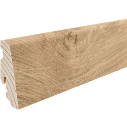 HARO Stecksockelleiste DISANO Eiche Phoenix Nässeschutz Fußleisten Wasserresistente Leiste mit natürlicher Holzoptik für DISANO-Böden, 2200x19x58 mm
