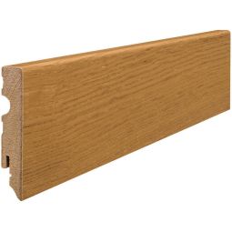 HARO Stecksockelleiste Cube Eiche MDF-Kern furniert Fußleisten Dekorativ, pflegeleicht, Maße 15x80 mm, 2,2 m