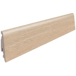 HARO Stecksockelleiste Eiche Eleganza cremeweiß Flavia weiß Fußleisten MDF-Fußleiste in cremeweiß, 19x58 mm, foliert