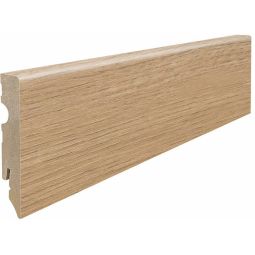 HARO Stecksockelleiste Cube Eiche Melina Eleganza puro Fußleisten Modernes Cube Profil, helles Eiche-Dekor, pflegeleicht und robust