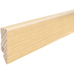 HARO Stecksockelleiste Cube Esche Fußleisten 16x58 mm, Echtholz-Furnier, dezente Maserung
