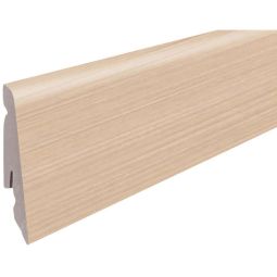 HARO Stecksockelleiste Ahorn Fußleisten 2200x19x58 mm MDF-Leiste mit abgerundetem Profil in Ahorn-Optik