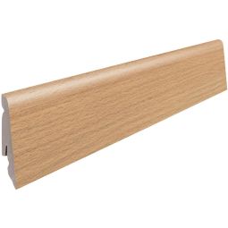 HARO Stecksockelleiste Buche Fußleisten 2200x19x58 mm MDF-Leiste mit klassischem Buchen-Dekor und Rundprofil