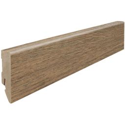 HARO Stecksockelleiste Cube Eiche Scarpa geräuchert Fußleisten Dunkle, ausdrucksstarke Holzoptik für elegante Bodenabschlüsse, 2200x16x58 mm