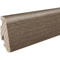 HARO Stecksockelleiste DISANO Eiche Victoria geräuchert Nässeschutz Fußleisten 2200x19x58 mm, wasserresistent in tiefbrauner Holzoptik