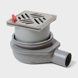 KESSEL Badablauf Der Ultraflache 79 DN 50 Schlitzrost Edelstahl Multistop seitlicher Ablauf DN 50