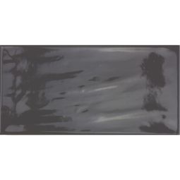 Wellker Wandfliesen Ica Dunkelgrau glasiert glänzend mit Rundkante 10x20 cm Stärke 7 mm 1 Pack = 50 Stück, vielseitig einsetzbar