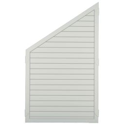T&J Sichtschutzzaun LIGHTLINE Schrägelement weiß Sichtschutz Lamellenzaun LIGHTLINE Schrägelement aus weißem Fensterkunststoff, UV- und witterungsbeständig, 90x150/90 oder 90x180/90 cm, inkl. Zaunhalter