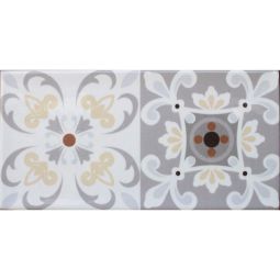 Wellker Wandfliesen Ica Dekor Mix glasiert glänzend mit Rundkante 10x20 cm Stärke 7 mm 1 Pack = 50 Stück, vielseitig einsetzbar