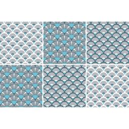 Windhager Fliesenaufkleber Obolus grau 15x15 cm Fliesenfolie Wasserfest, hitzebeständig und flexibel bis zu 30 Tage neu positionierbar