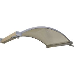 gutta Rundbogenvordach NO Edelstahloptik Dach 160 cm breit, Aluminium Rahmen mit klarem Polycarbonatglas














