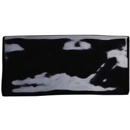 Wellker Wandfliesen Ica Schwarz glasiert glänzend mit Rund- und Wellenkante verschiedene Größen