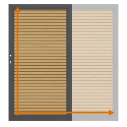 TraumGarten Einzeltor auf Maß Sichtschutzzaun SYSTEM NEO PLATINUM Lärche Maßgefertigtes WPC-Tor mit Alu-Rahmen, 150x20 mm Lamellen, pflegeleicht, witterungsbeständig, variable Größe & Rahmenfarbe