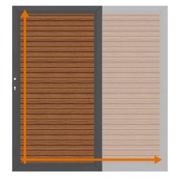 TraumGarten Einzeltor auf Maß Sichtschutzzaun SYSTEM RHOMBUS Bambus Maßgefertigtes Aluminiumtor, Rhombus-Profile 60x20 mm, Rahmen pulverbeschichtet, modern und witterungsbeständig