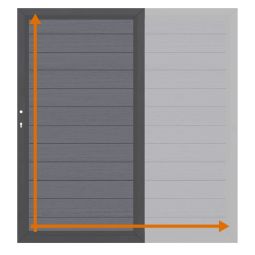 TraumGarten Einzeltor auf Maß Sichtschutzzaun SYSTEM WPC CLASSIC Anthrazit Maßgefertigtes WPC-Tor, 150x20 mm Classic-Lamellen, pulverbeschichteter Alu-Rahmen, witterungsbeständig, pflegeleicht, variable Größe