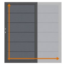 TraumGarten Einzeltor auf Maß Sichtschutzzaun SYSTEM WPC XL Anthrazit Maßgefertigtes WPC-Tor, 300x20 mm XL-Lamellen, pulverbeschichteter Alu-Rahmen, pflegeleicht, wetterfest, individuelle Größe