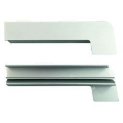 ACO Therm Block Seitenteile Set für Abdeckprofil Seitenteile‑Set aus Aluminium für Abdeckprofil‑Integration bei Therm Block‑Montagen, aus Aluminium, 1 Set = 1 Paar