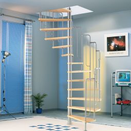 DOLLE Spindeltreppe Barcelona Wendeltreppe inkl. Geländer, Geschosshöhe 229 - 291 cm