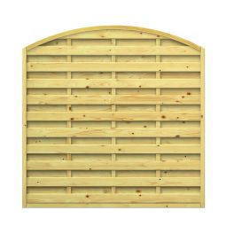 Wellker Sichtschutzzaun KDI Holz Rundung Sichtschutz Lamellenzaun Höhe Mitte: 179 cm, Höhe Seiten: 155 cm, Breite 179 cm