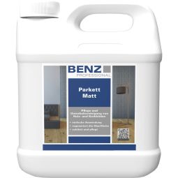 BENZ PROFESSIONAL Parkett matt satin Strapazierfähiger Schutz für Holzfußböden, zur Pflege und Reinigung von Holz- und Korkböden