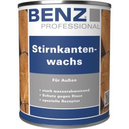 BENZ PROFESSIONAL Stirnkantenwachs farblos Holzschutzmittel zum Schutz gegen Risse und eindringende Feuchtigkeit