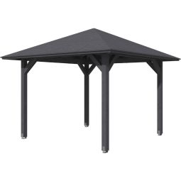 Skan Holz Pavillon Cannes Schiefergrau Holzpavillon verschiedene Größen, Leimholz