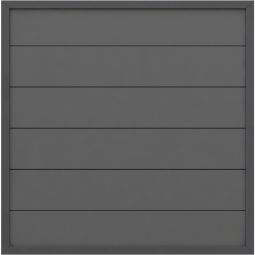 TraumGarten Sichtschutzzaun DESIGN WPC ALU Anthrazit/Anthrazit Sichtschutz Lamellenzaun Sichtschutzelement WPC/ALU, 20 mm Profile, Rahmen 66x40 mm – pflegeleicht, massiv & wetterfest