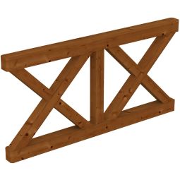 Skan Holz Brüstungsgeländer Andreaskreuze Douglasie Nussbaum verschiedene Größen, Douglasie