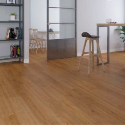 Wellker Vinyl Landhausdiele Eiche Rustikal Rigid SPC Vinylboden mit integrierter Trittschaldämmung, Klick-Verbindung