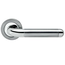 Karcher Türgriff-Garnitur Slimstyle E600A Edelstahl poliert-matt silber Türklinke Einfache Montage mit Klipp-Rosette