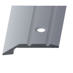 PARKETTFREUND Anpassprofil eloxiert Edelstahloptik Schrauben und Dübel Übergangsschiene Aluminium‑Übergangsprofil mit Schrauben‑ und Dübelmontage, verschiedene Varianten, bis 1,8m, Höhenausgleich 4mm