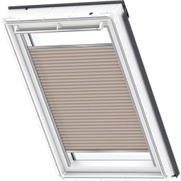 VELUX Wabenplissee Uni Beige 1155 lichtundurchlässig, Wabenstruktur für zusätzliche Wärmedämmung, für verschiedene VELUX-Dachfenster geeignet