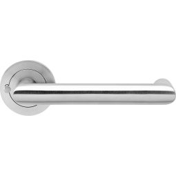 Karcher Türgriff-Garnitur Kos ER20 KD Comfort Privacy Edelstahl matt Türklinke Schließen ohne Schlüssel, Türgriff mit integrierter Privacy Pin Verriegelung