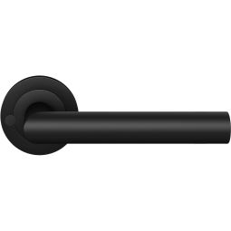 Karcher Türgriff-Garnitur Rhodos ER28 KD Comfort Privacy Kosmos Schwarz Türklinke Schließen ohne Schlüssel, Türgriff mit integrierter Privacy Pin Verriegelung