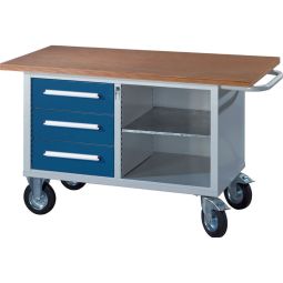 Wellker Werkbankwagen WG KWB 2/3 Verschweißte Stahlblechkonstruktion mit hoher Belastbarkeit