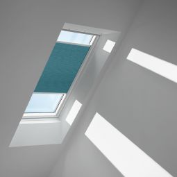 VELUX Wabenplissee Petrol 1173 lichtundurchlässig, Wabenstruktur für zusätzliche Wärmedämmung, für verschiedene VELUX-Dachfenster geeignet