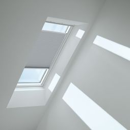 VELUX Plissee Grau 1282 lichtdurchlässig, sorgt für harmonisches Tageslicht, für verschiedene VELUX-Dachfenster geeignet
