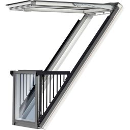 VELUX Balkon GDL 2166 Dachfenster Weiß lackiert THERMO 2 Kupfer verschiedene Größen