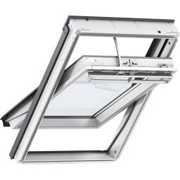 VELUX INTEGRA Schwingfenster GGU 0166 21 Polyur. THERMO 2 Kupfer Elektro Mit Motor, Regensensor und einem Funk-Wandschalter für ein komfortables Öffnen und Schließen, 134x140 cm