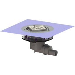 KESSEL Bodenablauf Practicus Pressdichtungsflansch Gewebematte seitlich verschiedene Durchmesser und Rostdesign wählbar