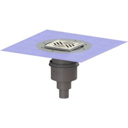 KESSEL Bodenablauf Practicus Anschlussrand Gewebematte senkrecht verschiedene Durchmesser und Rostdesign wählbar