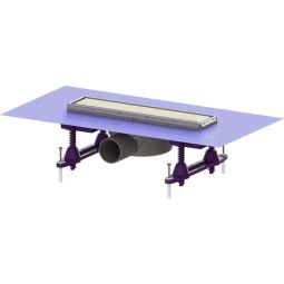 KESSEL Duschrinne Linearis Compact inkl. Gewebematte und Montagefüße, verschiedene Längen