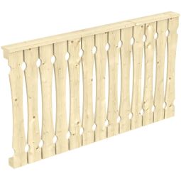 Skan Holz Brüstung Balkonschalung, für 4-Eck Pavillons und Terrassenüberdachungen, Naturbelassen verschiedene Größen, Leimholz und KVH