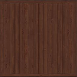 TraumGarten Sichtschutzzaun LONGLIFE RIVA Nussbaum Sichtschutz Lamellenzaun hochwertiger Fenster-Kunststoff, licht- und wetterbeständig, verschiedene Größen