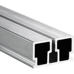 NATURinFORM Basisprofil ALU für WPC-Terrassendielen und Fassadenverkleidung Aluminium Unterkonstruktion für diverse Befestigungsmöglichkeiten, 4000x22,5x40 mm