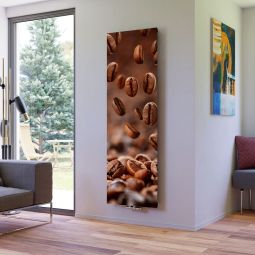 Ximax Raumheizkörper Design Heizkörper P1 Plan Print Kaffeebohnen vertikal Eleganter Designheizkörper mit 50 mm Mittelanschluss, glatte bedruckte Front mit Kaffebohnen Motiv