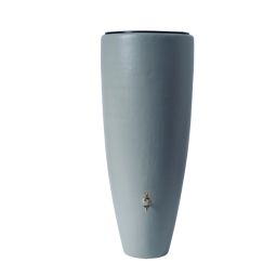 Garantia 2in1 Regentonne mit Pflanzschale, zinkgrau Regenspeicher Wasserbehälter mit integrierter Pflanzschale, 300 Liter Fassungsvermögen