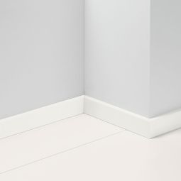 Parador Sockelleiste Uni Weiß Wasserfest D001 Fußleisten Feuchtraumgeeigneter Abschluss in zeitlosem Weiß, 2200 mm, Form: SL 5