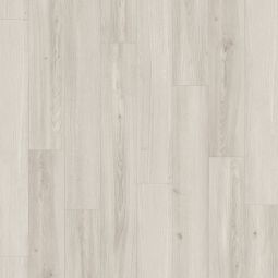 Parador Laminat Basic 400 Landhausdiele Eiche Studioline perlweiß Naturmattstruktur gefast Klickverbindung, 4-V-Fuge, zur Verlegung auf Fußbodenheizung geeignet